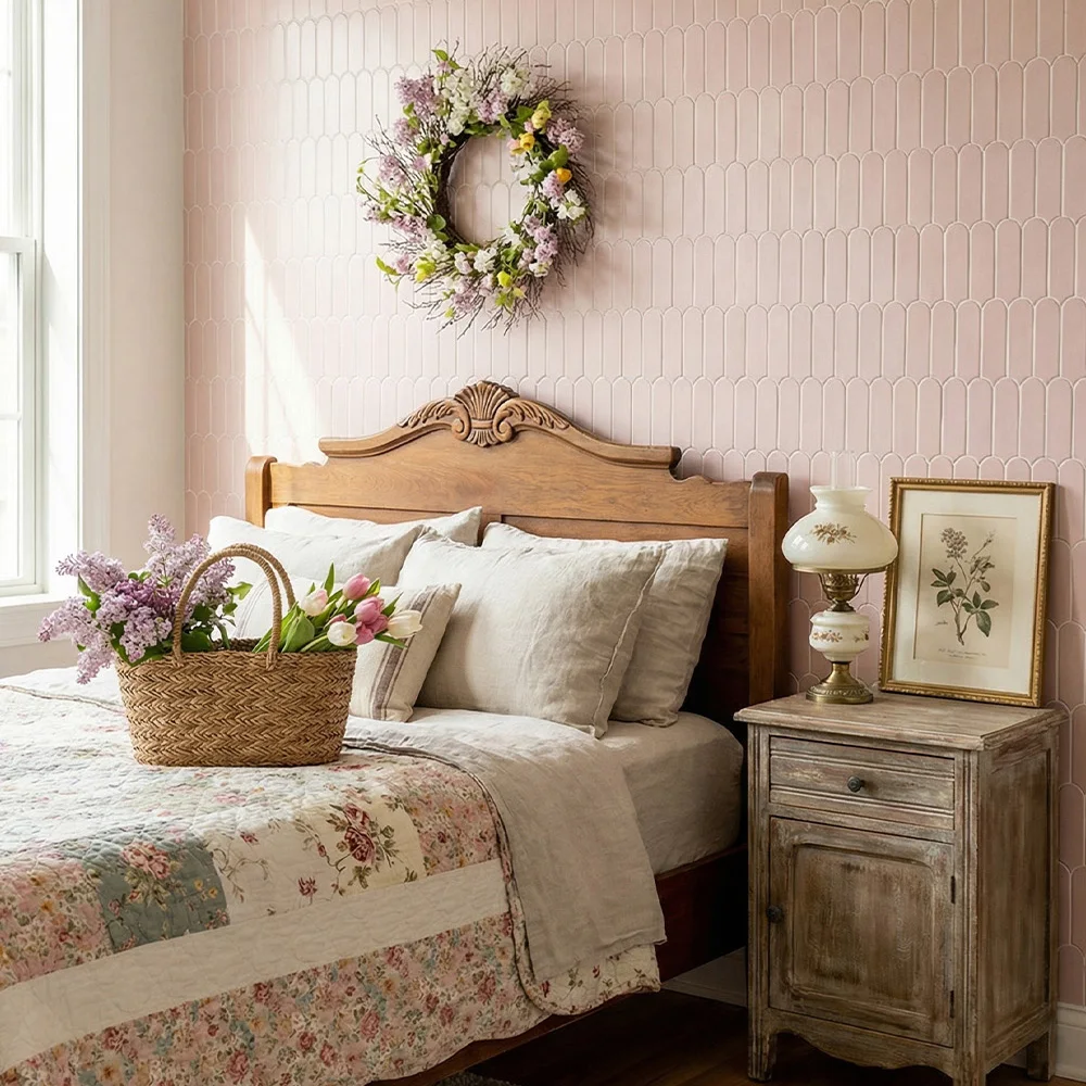 5/10/20 Pink Faux Fish Scale 3D Wall Stickers 30x30cm, Waterproof Peel and Stick Panels for Bathroom Decor