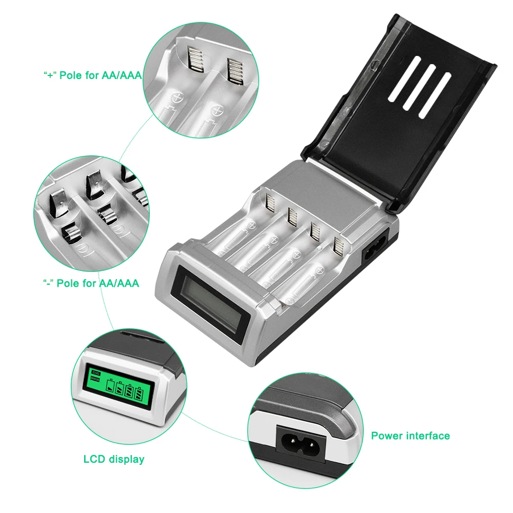 KEPTU 2200mAh 1.2V AA Rechargeable Battery+900mAh 1.2V AAA Battery Ni-MH Rechargeable AA AAA Batteries for Camera Toys