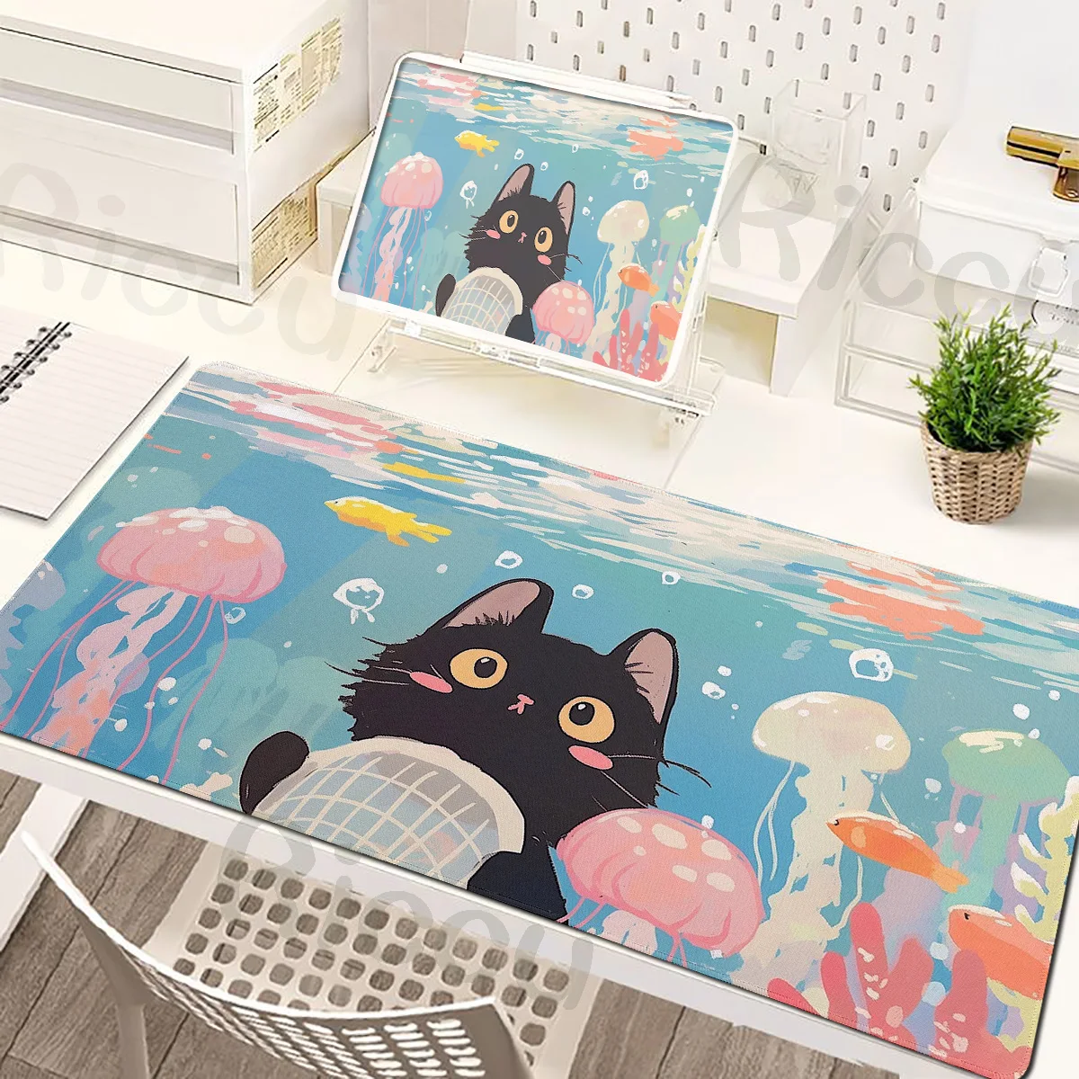 

Black Cute Cat Large XXL Mouse Pad 90x40cm Computer Mousepads Pink Gaming Mousepad Big Keyboard Mat Gamer Mouse Pads Desk Mats