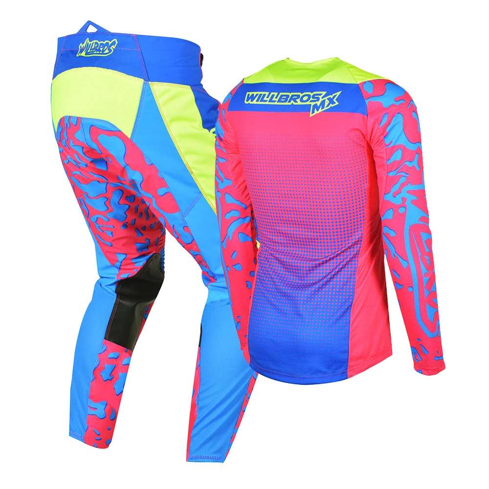 Willbros MX Women Jersey and Pants Combo Motocross Offroad Dirt Bike Mountain Enduro BMX MTB Racing Gear Combo view 5