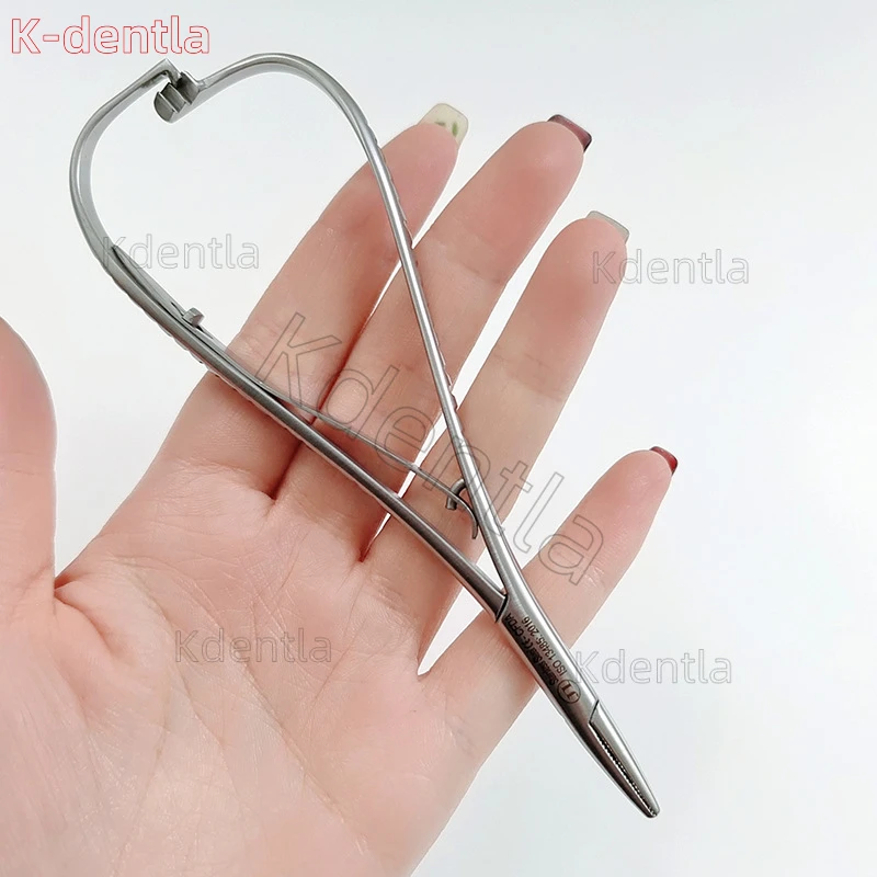 5pcs Dental Needle Holder Tweezers Orthodontic Instrument Stainless Steel Mathieu Needle Holder Tools Dentistry Instrument