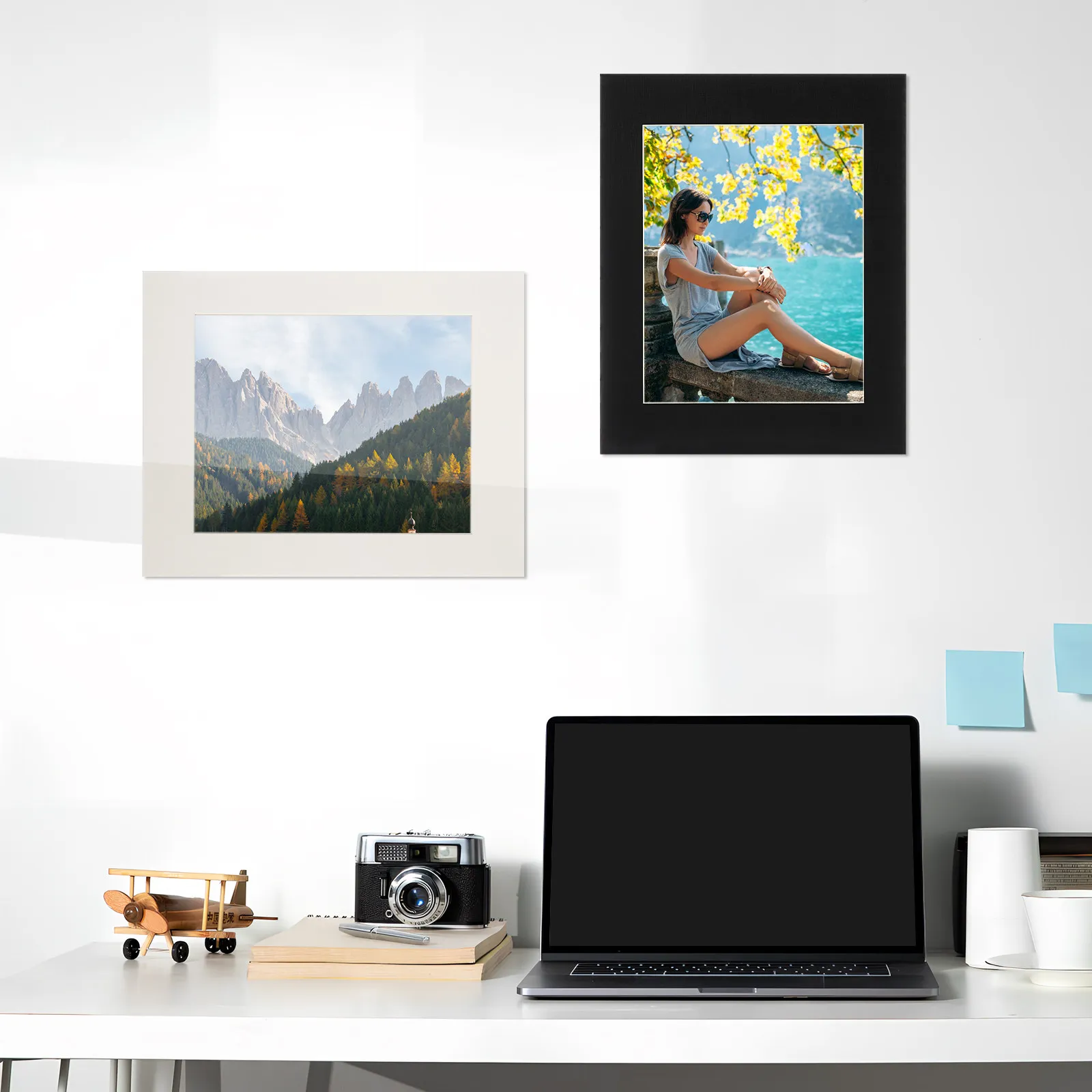 

8Pcs Picture Frame Mats Photo Mat Cardboard Matting Classic Colors Easy Install for Artwork Wall Decor Picture Frame Mats