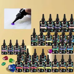 100ml 30Colors UV Resin Glue Ultraviolet Curing Colorful UV Glue Quick Drying Epoxy Resin DIY Jewelry Making Tools Resin Mold