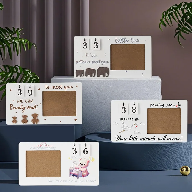 

Baby Sonogram Frame with Countdown Weeks - Pregnancy Announcement & Gender Reveal Gift for Expecting Parents.для фотосессии bebe