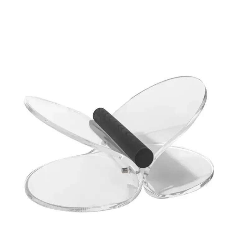 

Modern simple and creative butterfly shape transparent magazine shelf study living room desktop ornament