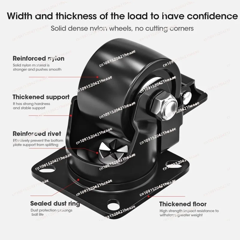 Suitable forTableChair Sofa with Safety Brake Universal Swivel Casters Heavy Duty Furniture Wheel Castor Silent Trolley Wheels