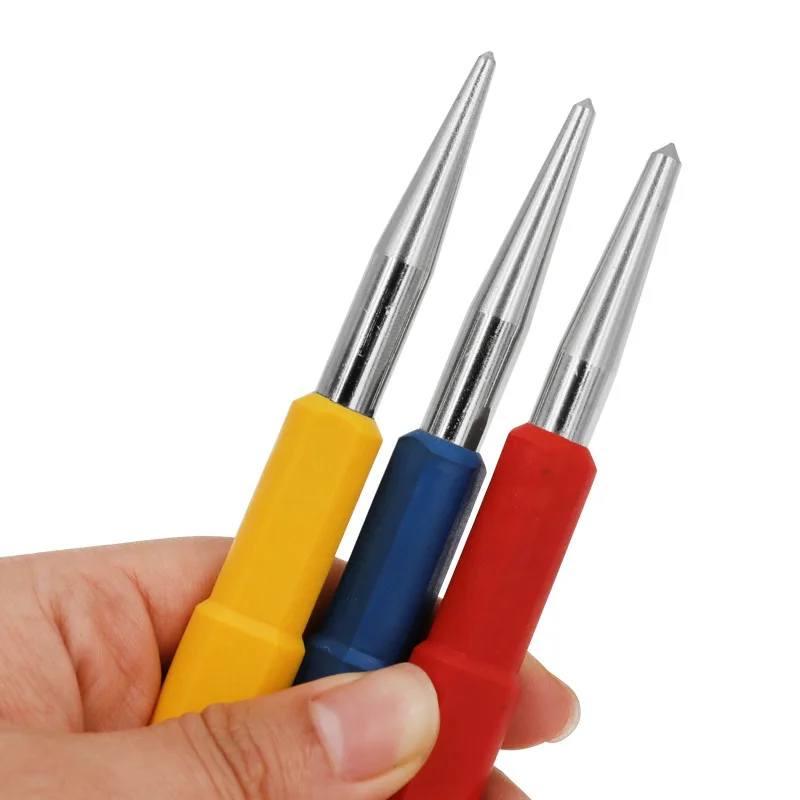 Center punch, three-piece sample , positioning , cylindrical , high hardness, fitter drilling, punching pin, ejec