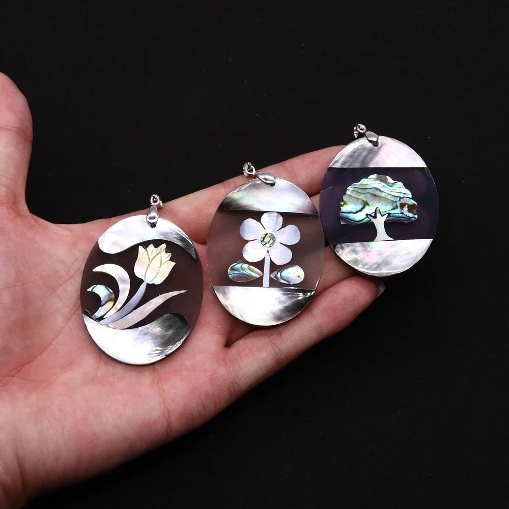 New Natural Mother of Pearl Shell Pendants Abalone Paua Shell Pendant Charms for DIY Necklace Jewelry Making Accessories