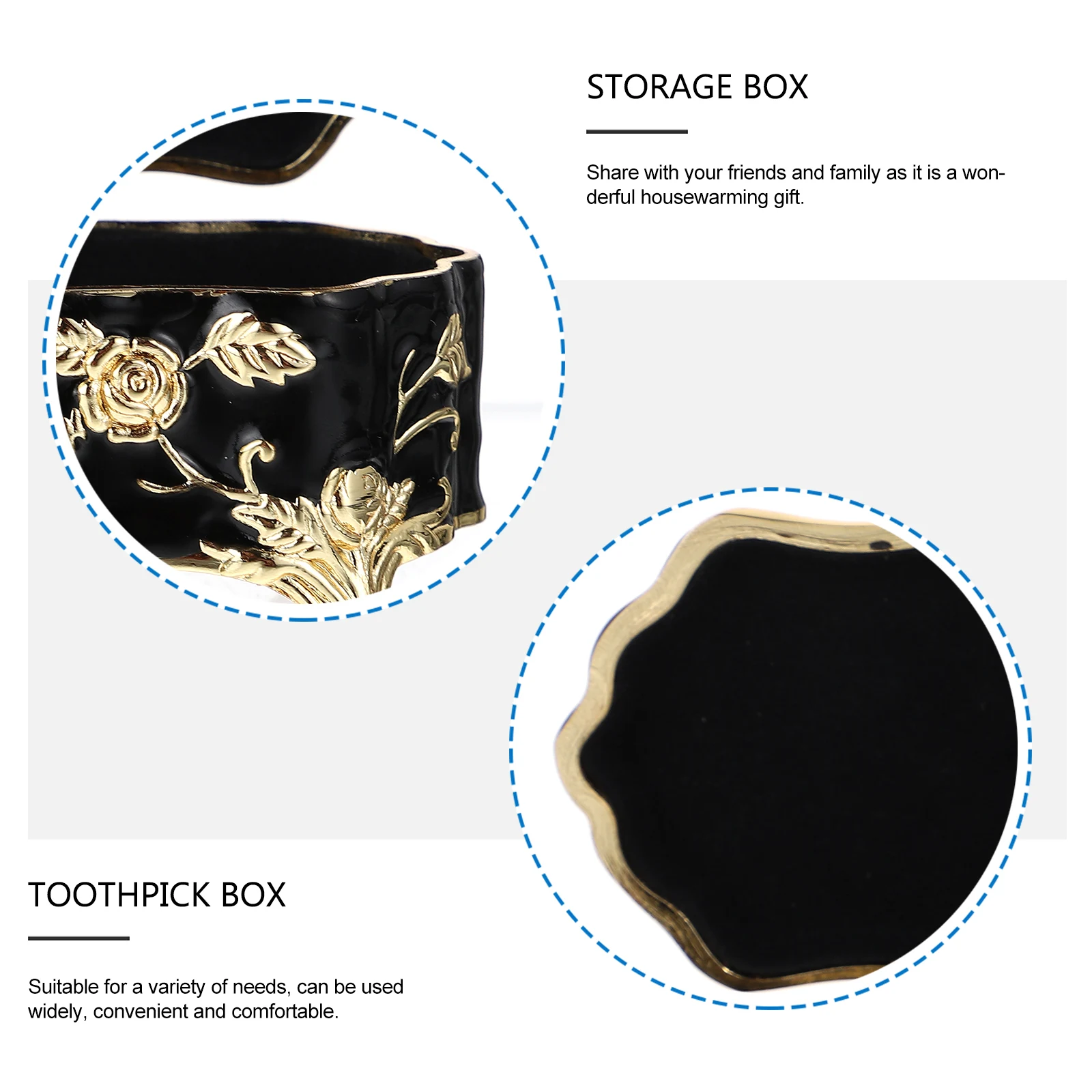 

1pc Creative Toothpick Box Exquisite Storage Organizer Home Use Large Capacity Cotton Swabs Dental Floss Holders Dustproof