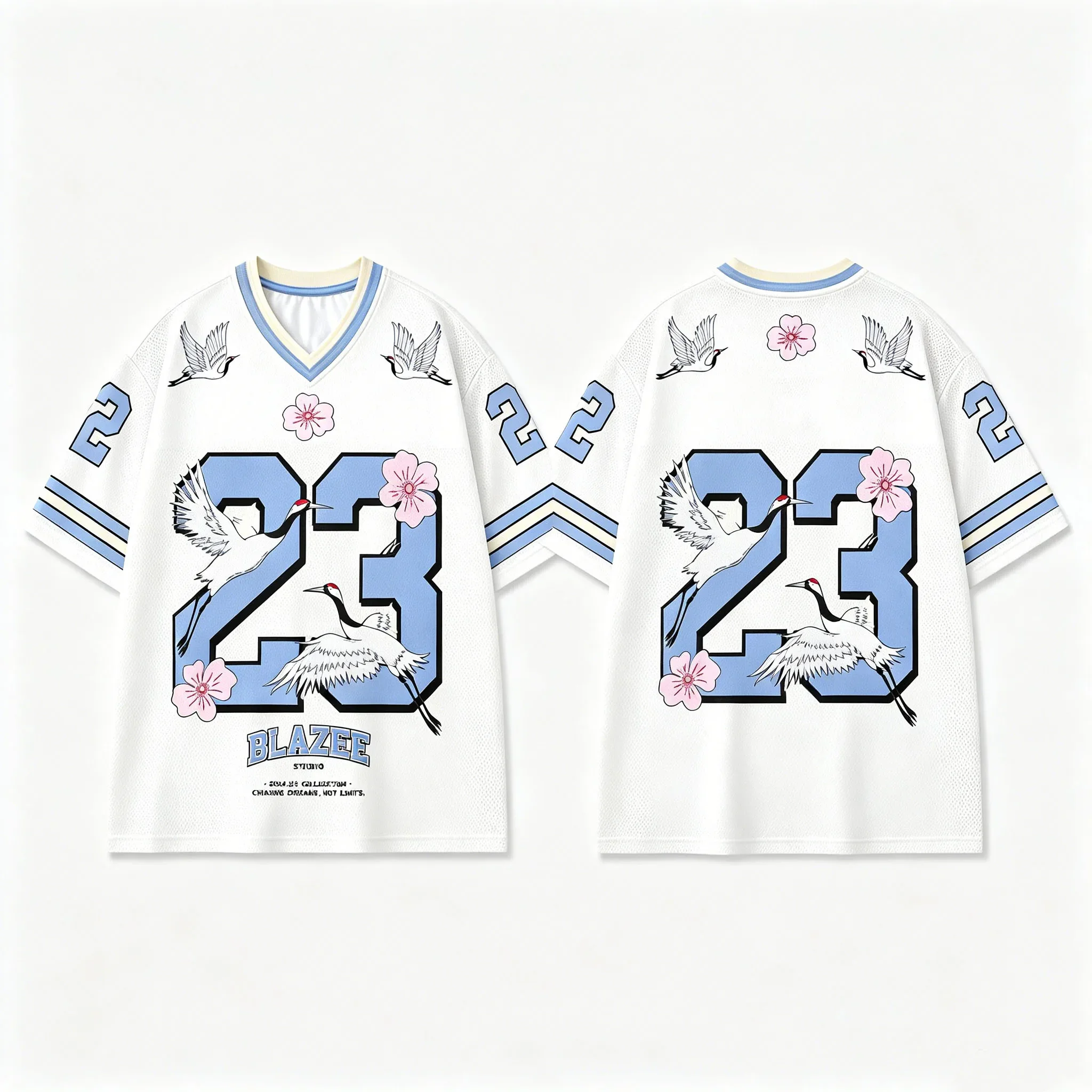 3D-gedrucktes T-Shirt mit V-Ausschnitt und kurzen Ärmeln – Y2K-Streetstyle, atmungsaktives und locker geschnittenes Oberteil – Retro-Sport-T-Shirt für Damen und Herren. – Detail 6