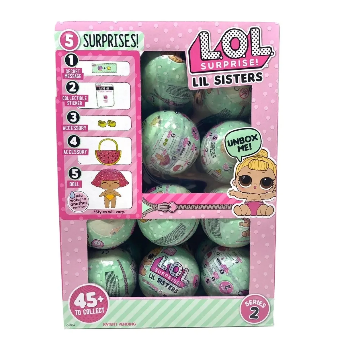 LOL Überraschung! Lil Sisters Serie 2 Blind Ball Kawaii MGA Sammelpuppe mit 5 Überraschungen Farbwechsel Baby-Spielzeug Geschenke – Detail 5