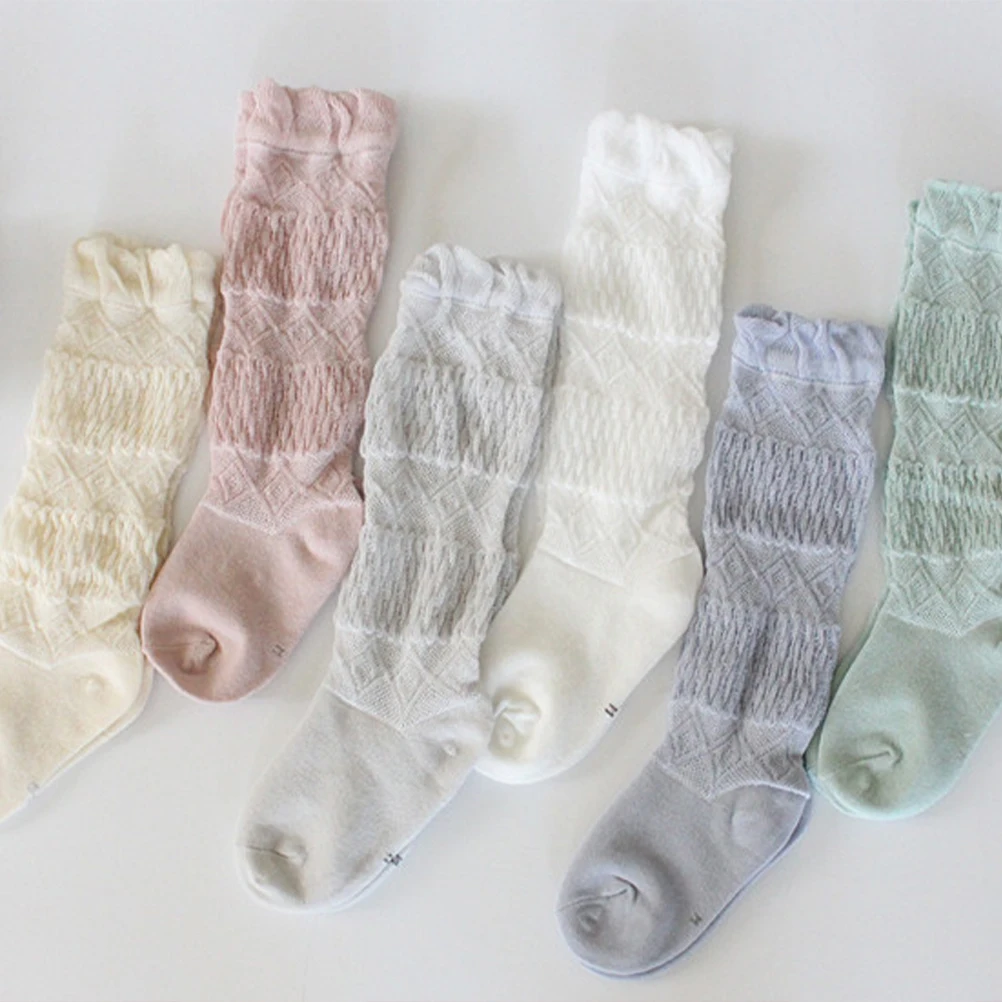 

5 Pair Baby Stockings Kids Socks Toddler Cotton Comfortable Knee- Child