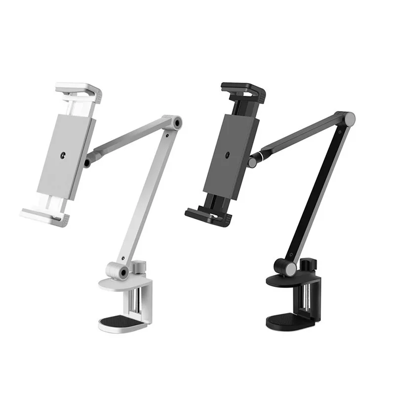 Multi-Angle Long Arm Cell Phone Stand for Desk Portable Clip Tablets Holder Non Slip for All Smartphones Tablets