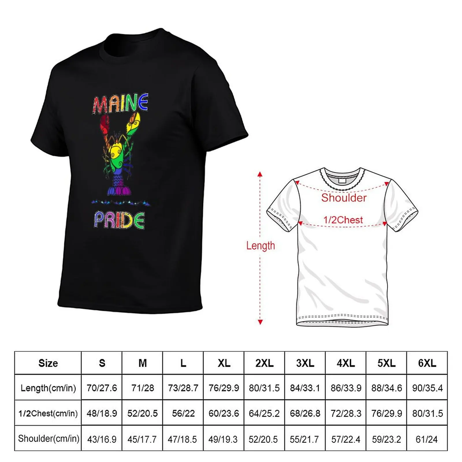 Maine Pride Lobster! T-Shirt summer clothes blanks workout shirts for men