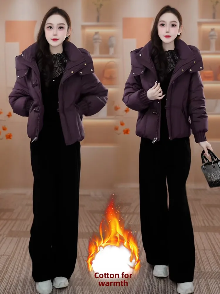 

Корейская модная женская зимняя куртка-пуховик в уникальном стиле, новая коллекция, укороченная, с эффектом парфюма, из хлопка