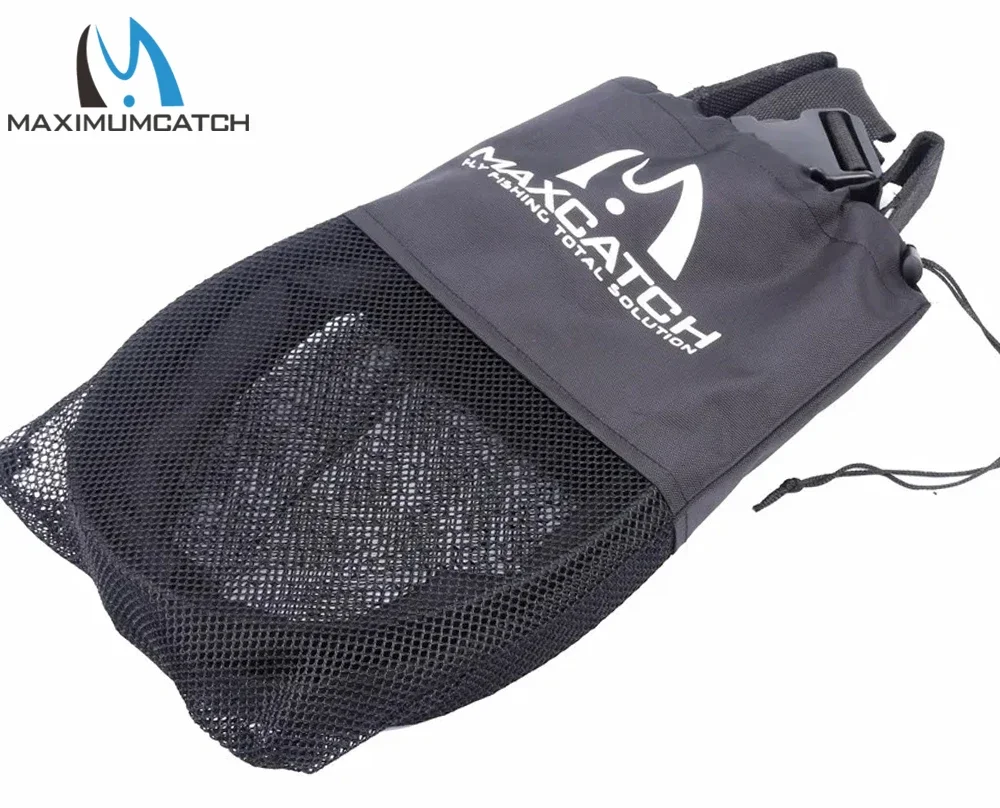 Maximumcatch FLSB/STBM Nylon Mesh Fly Fishing Stripping Basket with Flexible Rigid PVC Frame Quick-Dry Fly Fishing Bag
