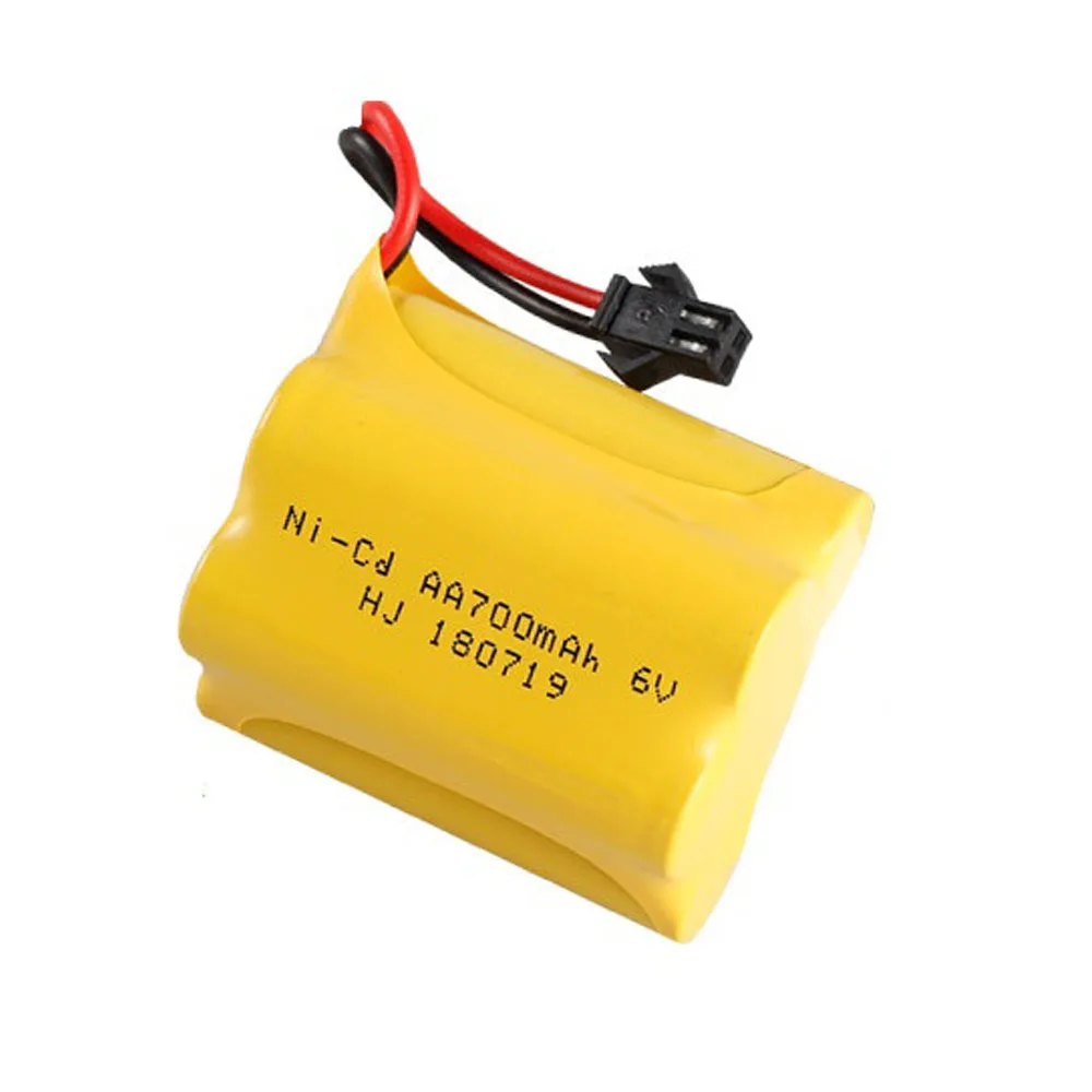 2PCS 6V 700mah NiCD Battery For Rc toys Cars Boats Guns Tanks Robots AA 6v NI-CD Battery PACK For rc boats toy accessory