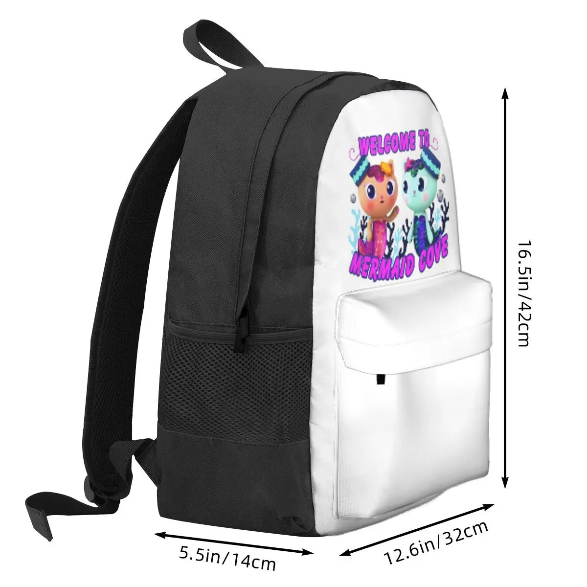 Welcome To Mermaid Cove! Featuring SunnyCat And Mercat Gabbys Dollhouse Backpack School Bag Travel Daypack Bookbag Shoulder Bags