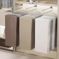 Clothes Storage Rod Adjustable Foldable Metal Hanging Rail For Wardrobes Space-Saving Organizer Drying Racks