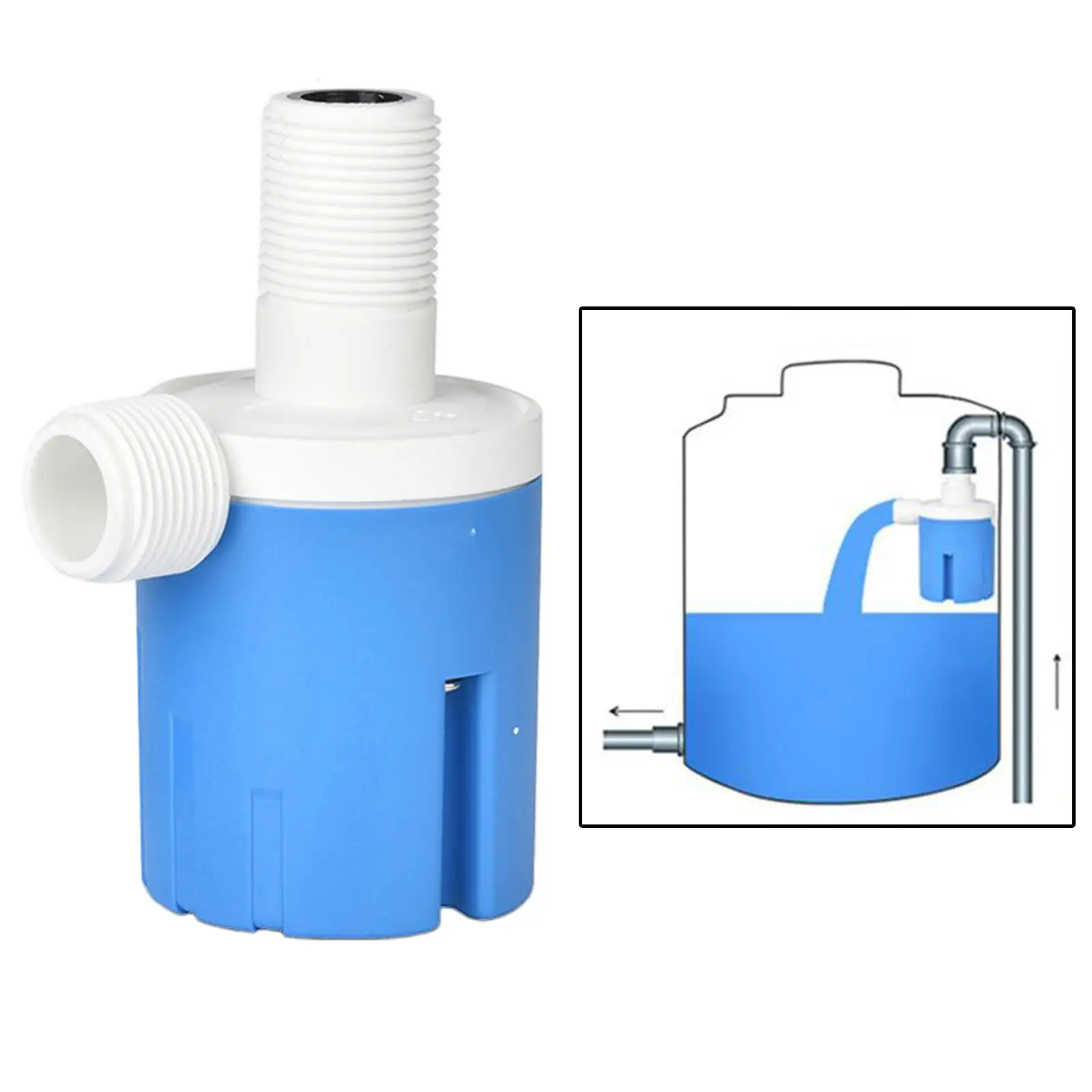 

Автоматический Поплавковый клапан, контроллер уровня воды на солнечных батареях, поплавковый регулирующий клапан 3/4 дюйма, синий