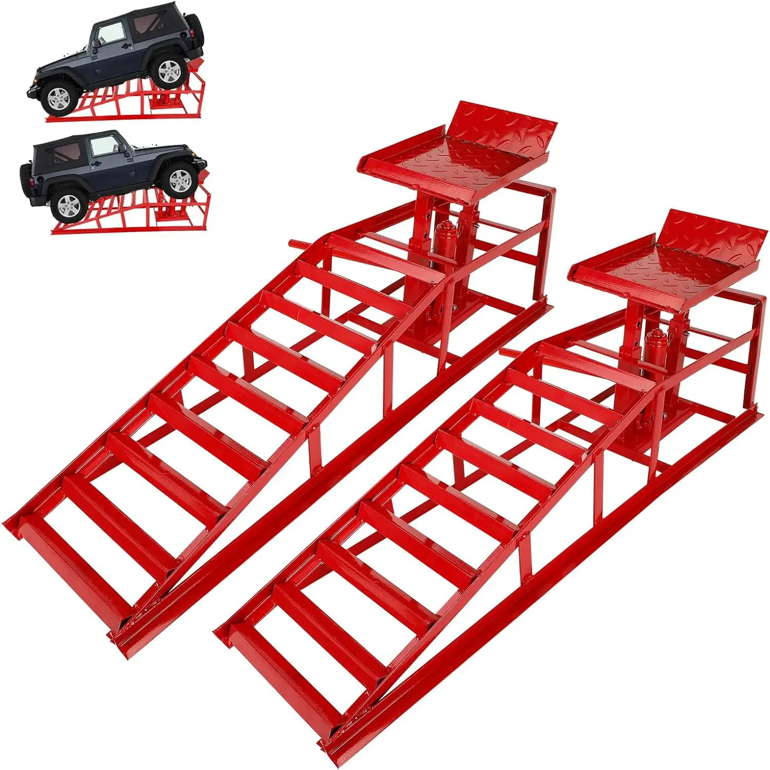 5T Drive-On Two-Post Car/RV Hydraulic Lifting Jack Parking Equipment Car Ramp with Drive-On Jack