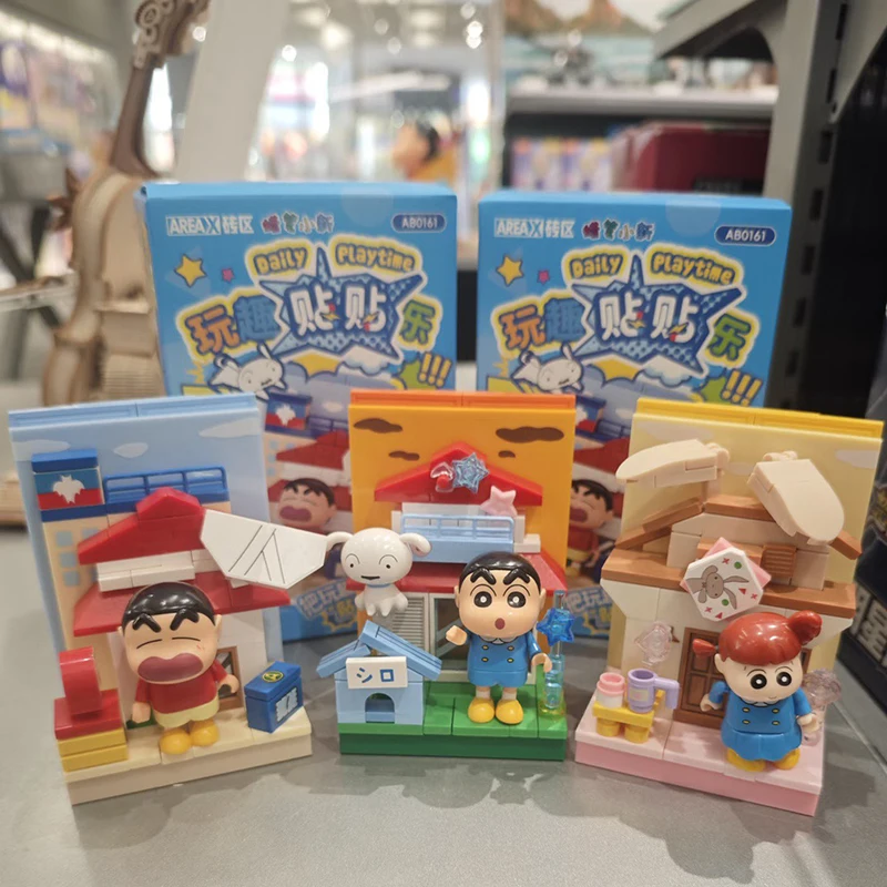 

Новинка 2021, строительные блоки Areax, карандаш Шин-Чан, забавная наклейка, магнитный дисплей, глухая коробка, игрушка, детский подарок на день рождения