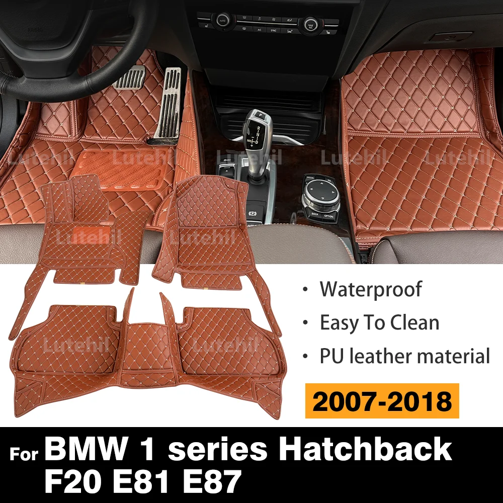 

For BMW 1 series Hatchback F20 E81 E87 2007-2018 Custom Car Floor Mat Automobile Carpet Cover Interior Accessories Protective