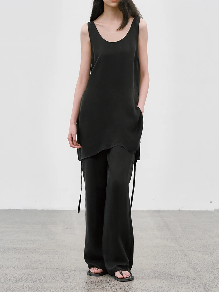 

Arttowear Loose Straight Leg Casual Pants mid Waist Long Trousers Street Sle Copper Ammonia Fiber 2025 Summer Collection