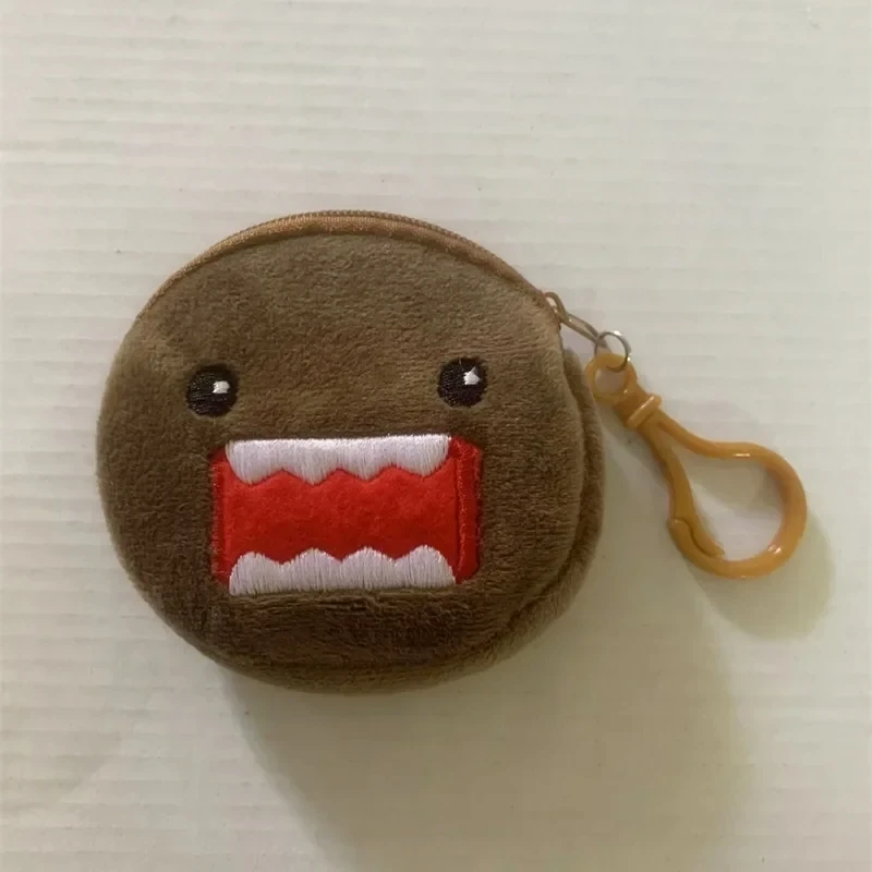 Domo Kun Plush Keychain Keyring Kawaii Cute Coin Purse Wallet Cartoon Mini Round Coin Pouch Case