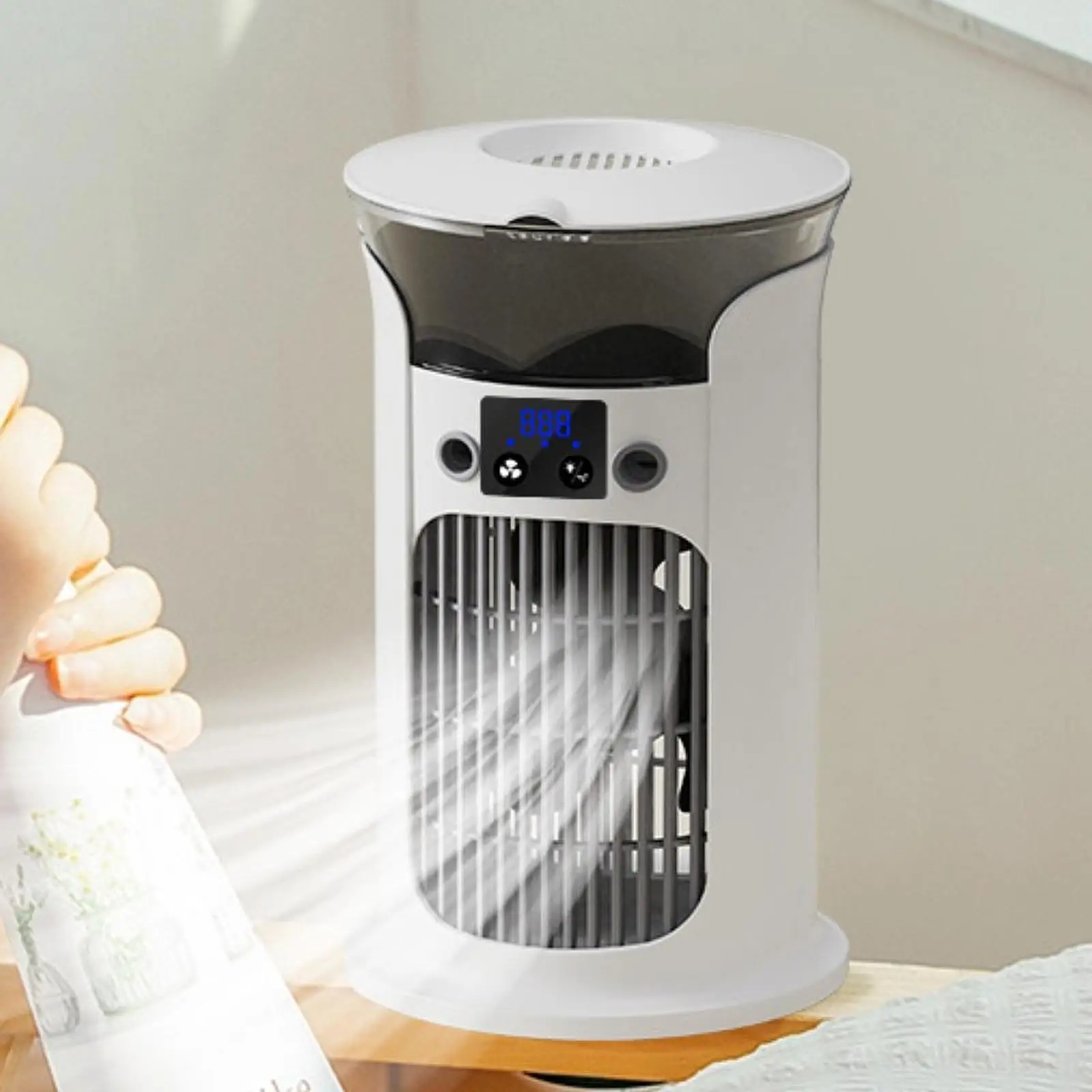Mini Desktop Air Conditioner Air Conditioning Fan for Work Summer Desktop
