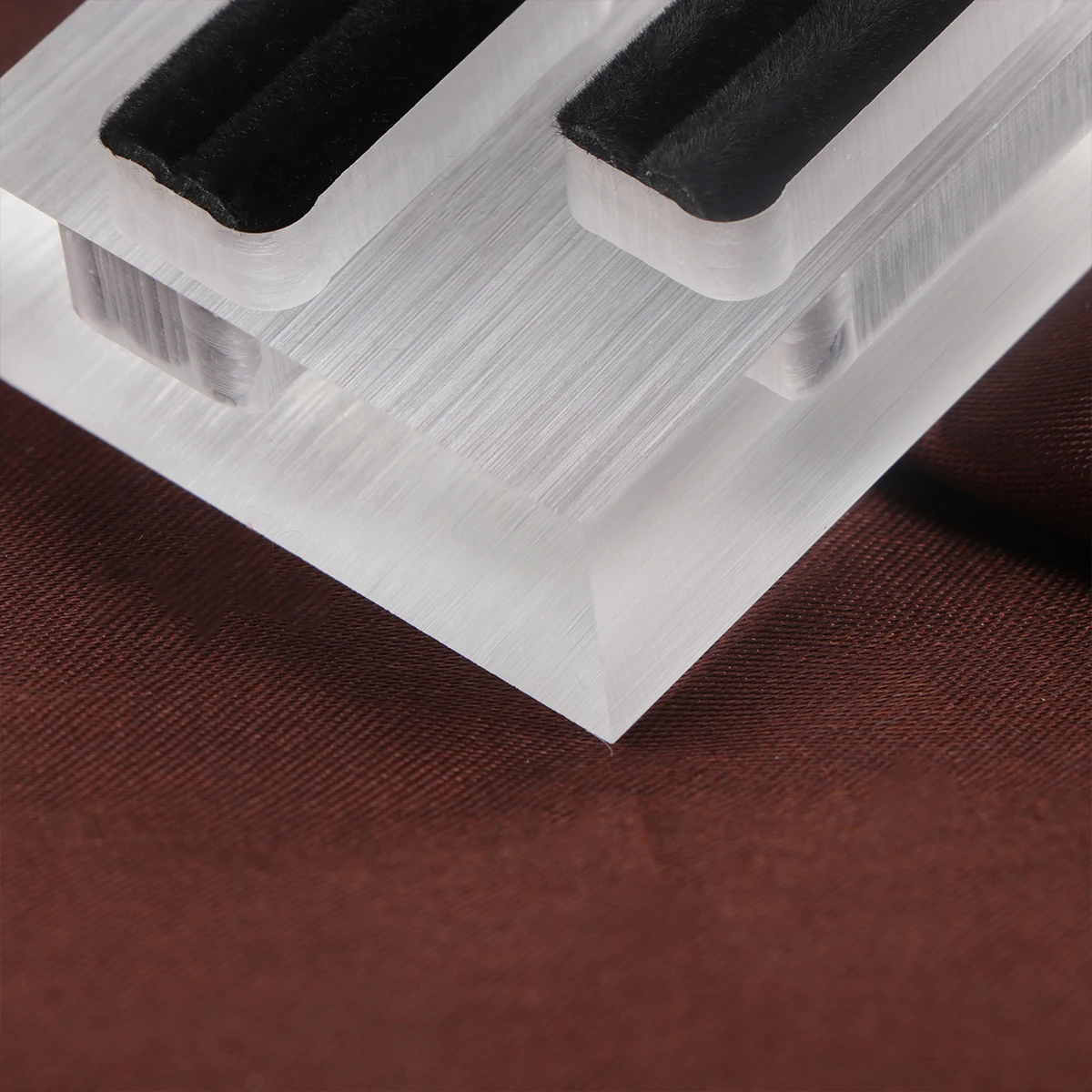 

Acrylic Display Stand Small White Jewelry ganizer Bracket Storage Rack Thickened Box Shape Double Slots Smooth
