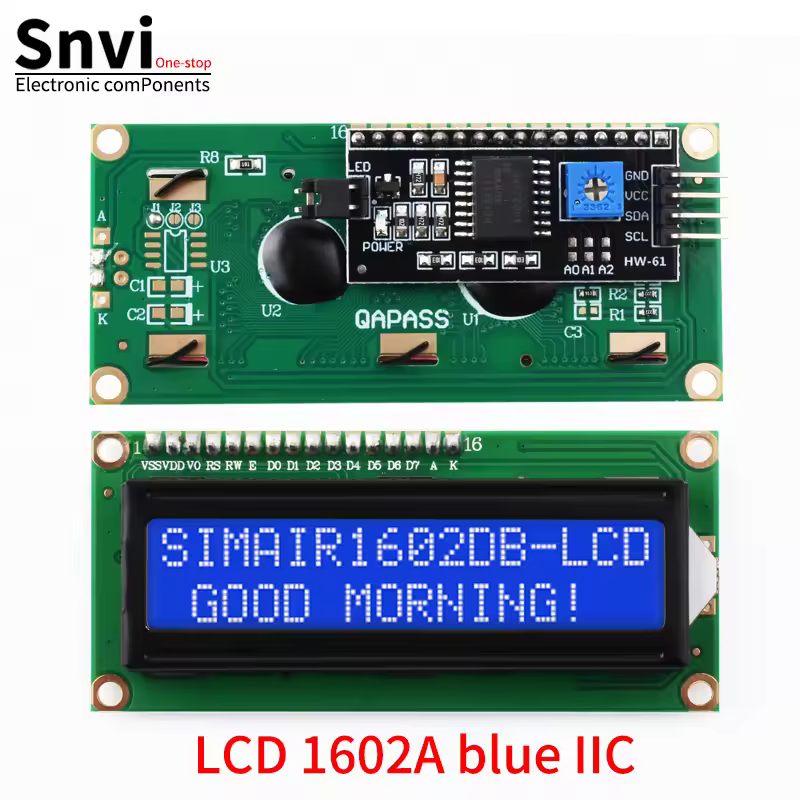 Aliexpress - LCD1602 1602A LCD Module Blue / Yellow Green Screen 16x2 Character LCD Display PCF8574T PCF8574 IIC I2C