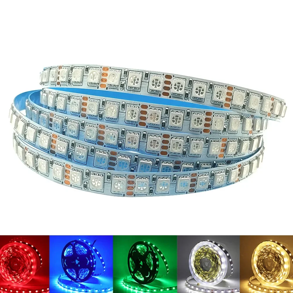 5 mm 3535 SMD 5 mm 8 mm Wąska szerokość PCB 5050 SMD 10 mm Szerokość 120 diod LED / m Taśma LED RGB Zmienny kolor 12V 24V DC Elastyczna taśma LED