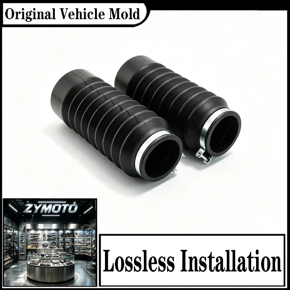 FOR Honda Rebel CMX500 CMX300 CMX250 2017-2025 Front Fork Boot Dust Cover Protector Gaiter Pair Black Rubber