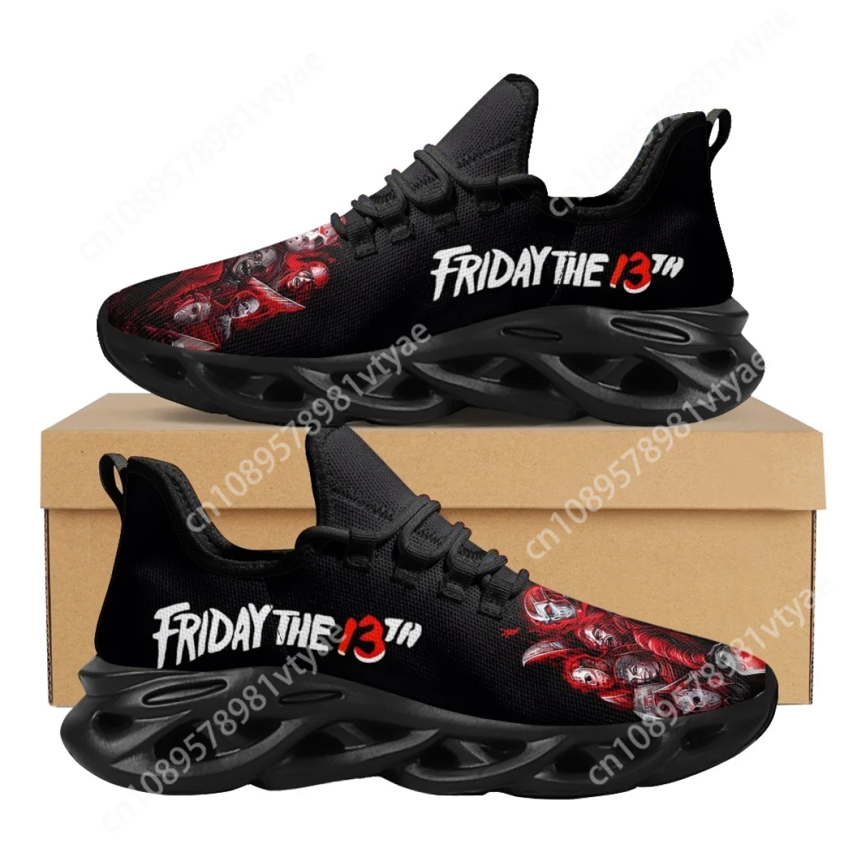 Custom Made Horror Movie Character Sneakers Jason / Michael Myers / Freddy Krueger / Chuck Air Cushion Shoes Halloween Tennis