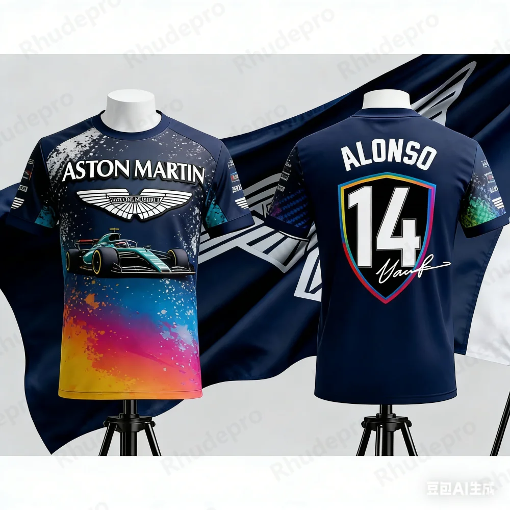 

Aston Martin T-shirt Fernando Alonso 14 Shirt 2026 Short-sleeved Sportswear Fans Special Edition Super Racing Jersey