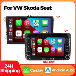MEKEDE 7'' 9'' Car Radio Android Auto Carplay for VW Passat 6 7 CC Polo GOLF 5 6 Touran T5 BT WiFi FM Car Intelligent System