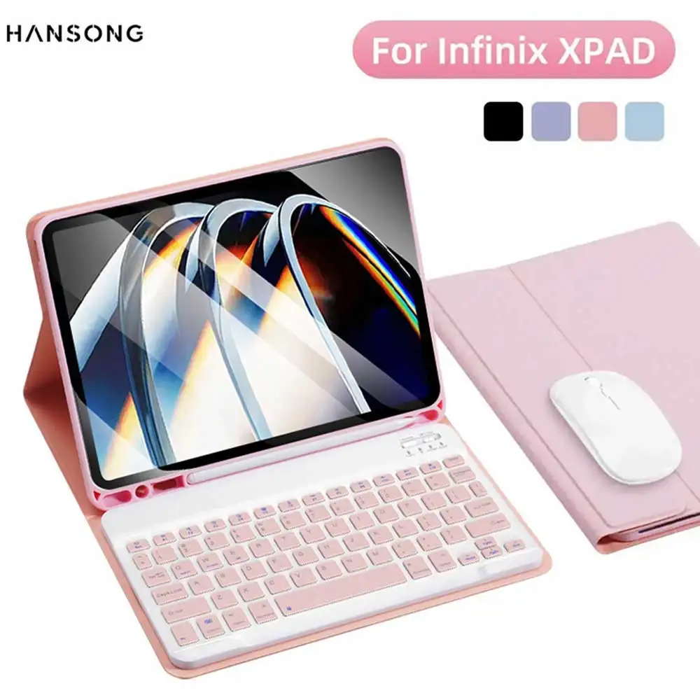 

Чехол с клавиатурой для Infinix XPAD 11 дюймов, беспроводная Bluetooth-совместимая клавиатура для планшета, чехол из искусственной кожи