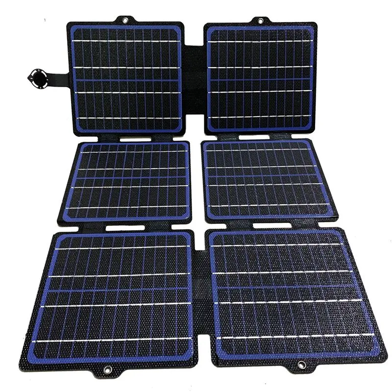 ETFE Foldable Solar Panel 120W/60W Solar Power Bank 5V/12V Solar Charger Portable Outdoor Camping Waterproof Photovoltaic Pate