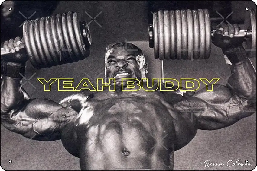 1p,RONNIE - YEAH BUDDY Poster Metal Tin Sign  Funny Man Cave Home Office Bar Decor