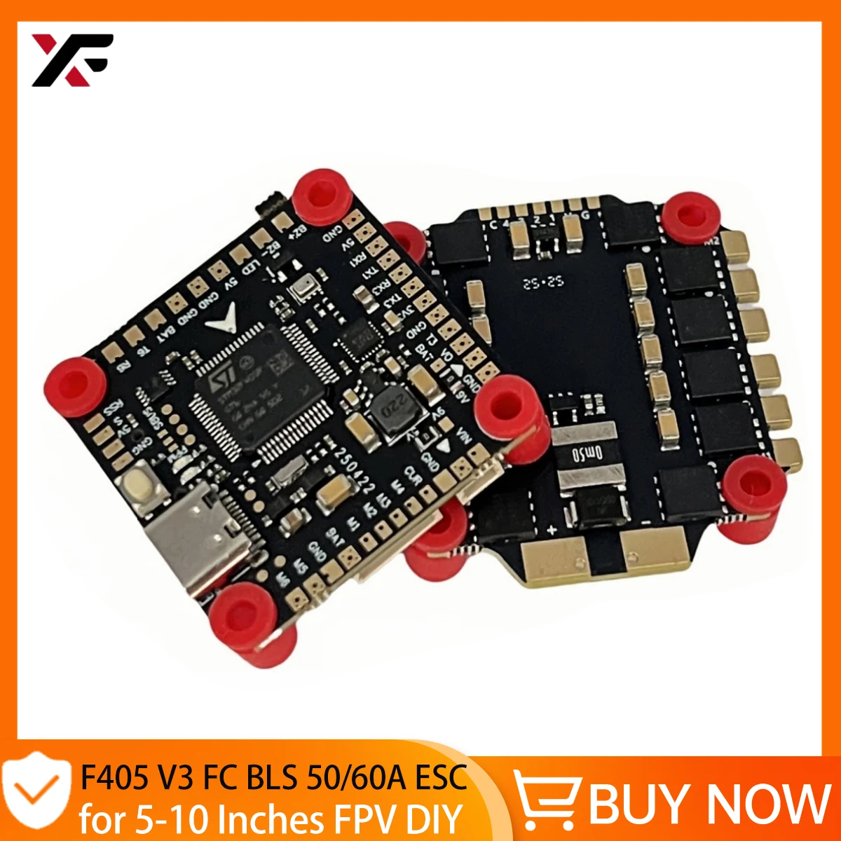 

XFlight Hobby F405 Flight Controller Stack With 4in1 50/60A BLHeli_32 Brushless ESC 2-6S Lipo for FPV Racing Drone Quadcopter