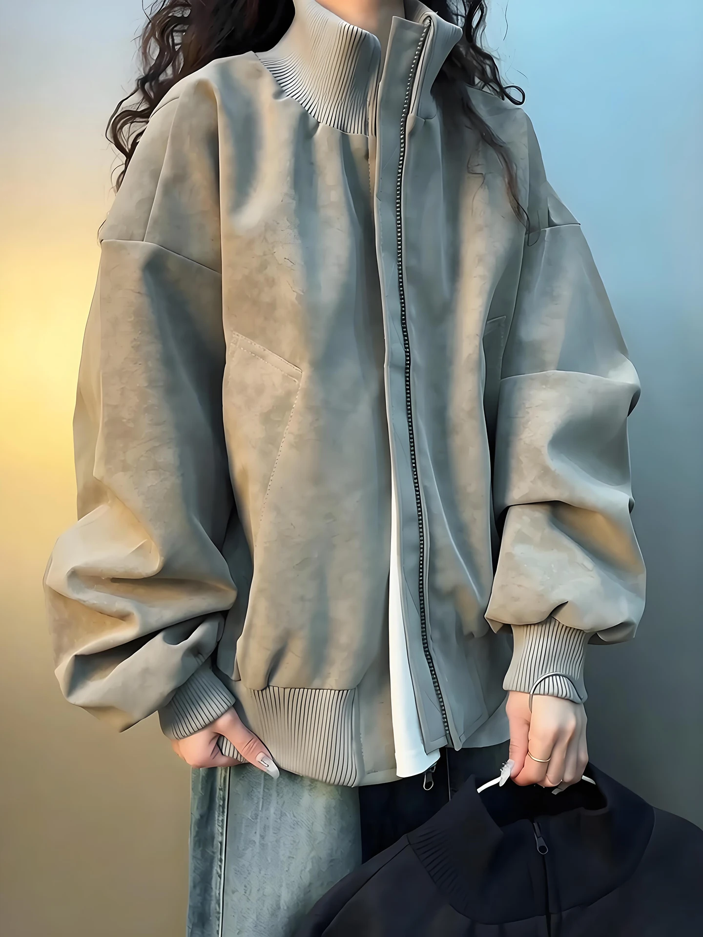 

Мужская кожаная куртка с матовым покрытием и воротником-стойкой, в американском ретро-стиле, для мотоциклистов, дизайнерская, для бейсбольных игр, весенняя