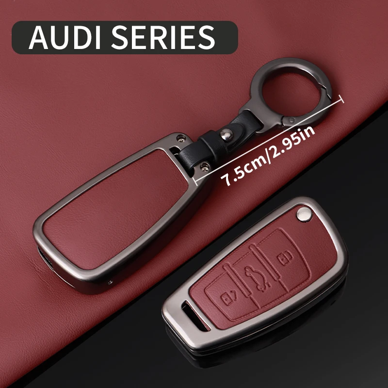 Metal Key Protective Case,For Audi A1 A3 A4 A5 A6 A7 Q3 Q5 Q7 S3 S4 S6 RS3 TT 8P 8L 8V C5 C6 - Remote Control Cover key gadgets view 4
