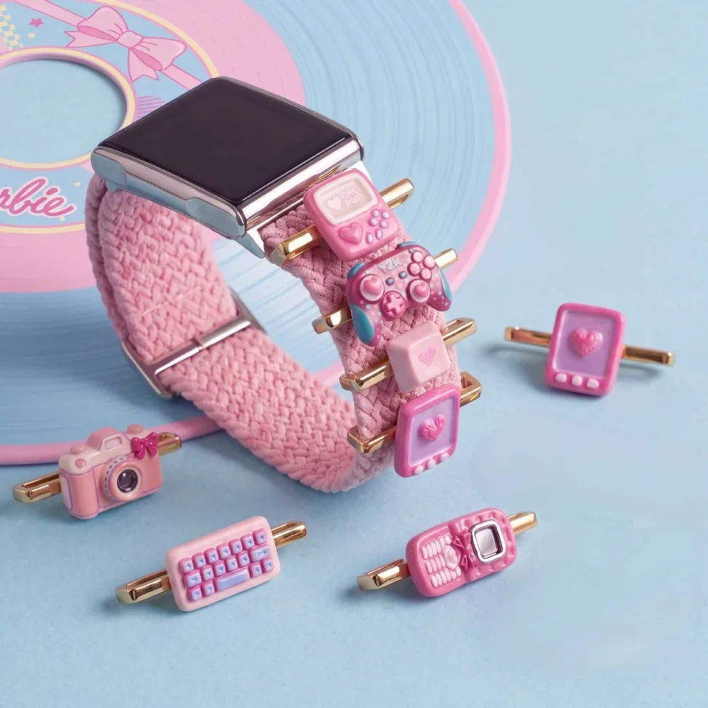 Pink Retro Game Controller Camera Charm Clip Decorative Accessory Compatible with WHOOP 5.0 Wristband