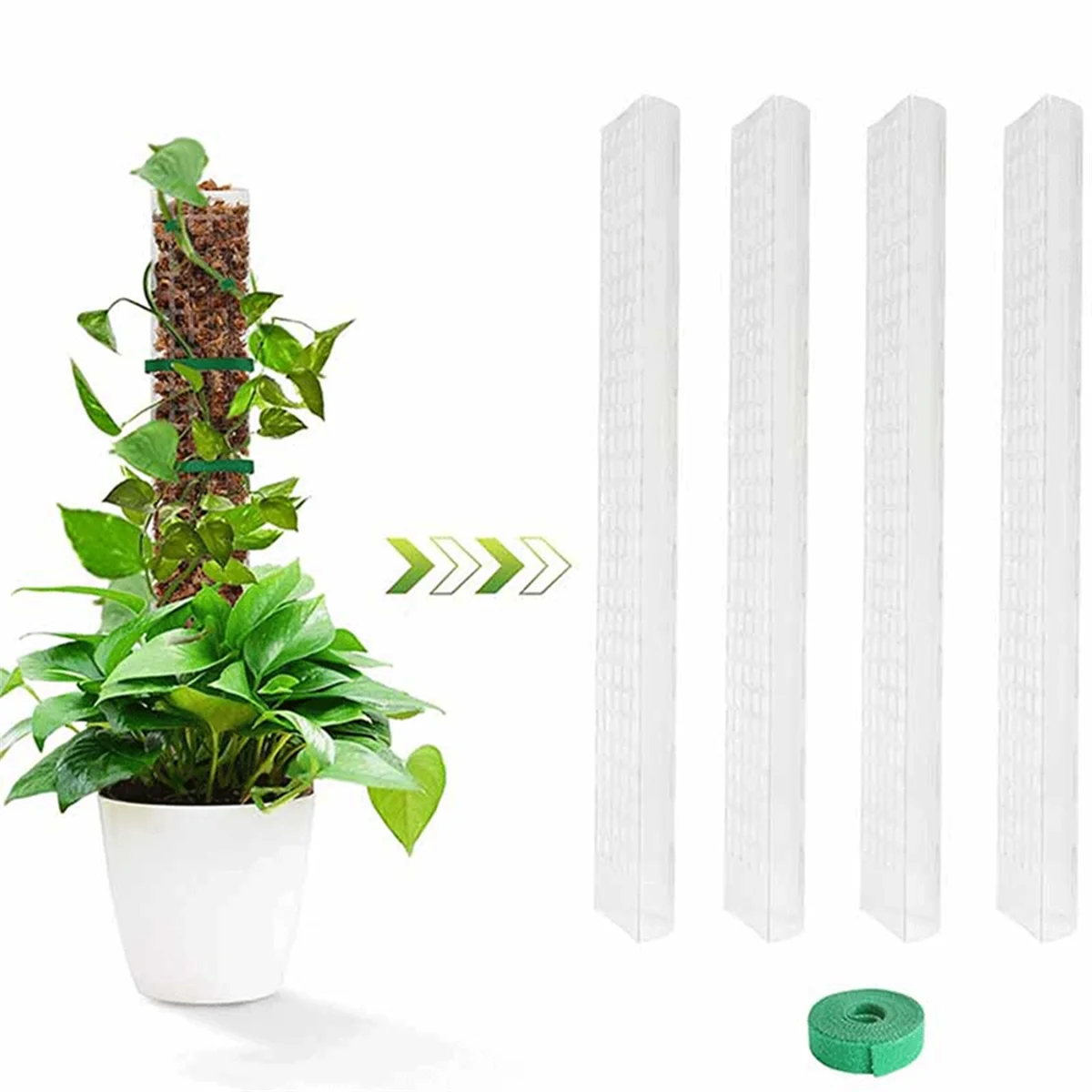 Moss Pole Plastic Plant Stand Indoor Climbing Plants Tutors Moss Stick for Plants Growth Support Accessories