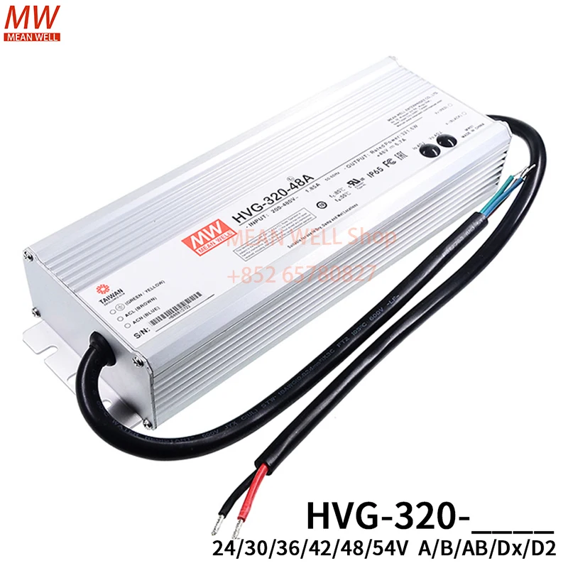 

Original MEAN WELL 320W Constant Voltage Current LED Driver Wide input waterproof and explosion-proof power supply HVG-320-24A/B