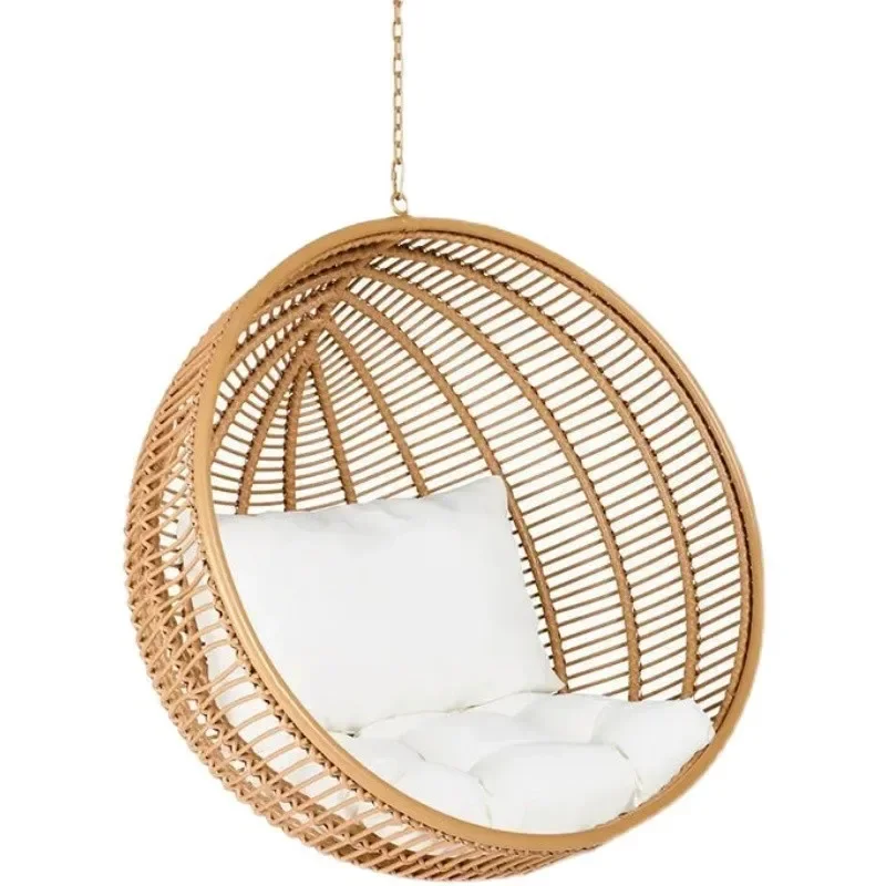 Good Quality Modern Outdoor Indoor Custom Metal Egg Chair Hanging Rattan Swing