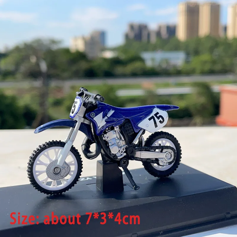 

Long 7cm Diecast 1:32 Scale Yamaha YZ 125 Motorcycle Alloy Car Model Collection Souvenir Adult Gifts Display Ornament