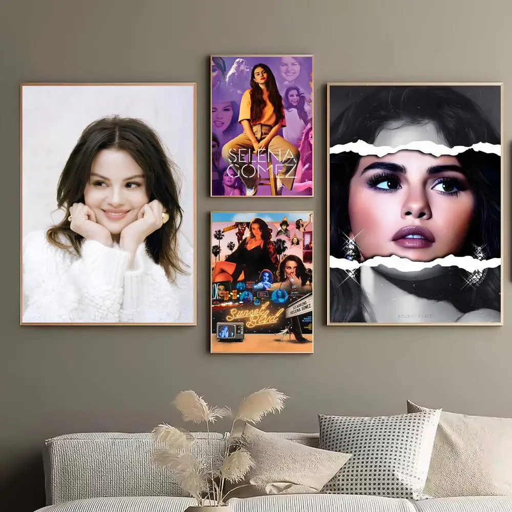 S-Selena Gomez Minimalist Wall Design Modern Room Addition Neutral Aesthetic Minimalist Wall Display Trending Home Setup Poster