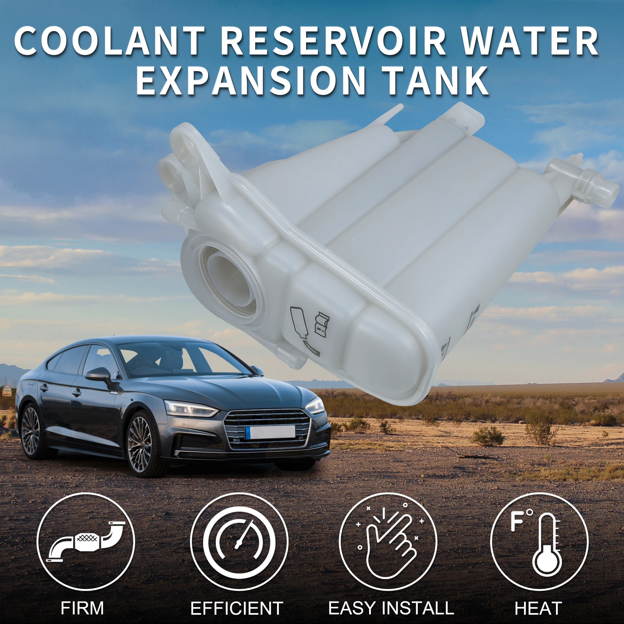 UXCELL Coolant Reservoir Water Expansion Tank for  S5 Sturdy No.8K0121405E | Coolant Radiator Reservoir Bottle with Sensor